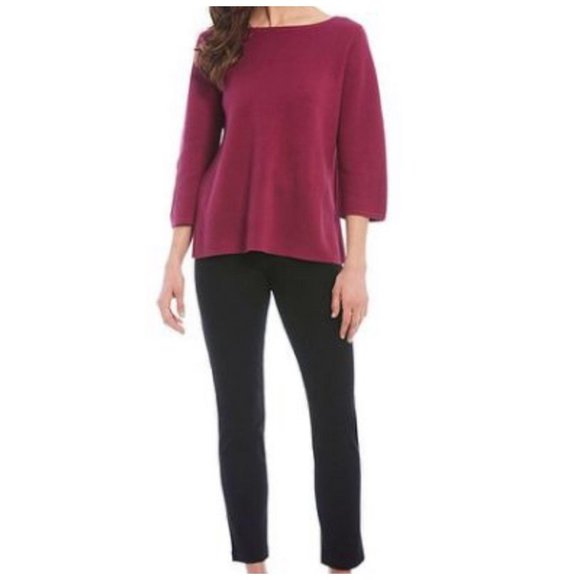 Eileen Fisher Silk & Organic Cotton Sweater in Mum - Picture 13 of 13